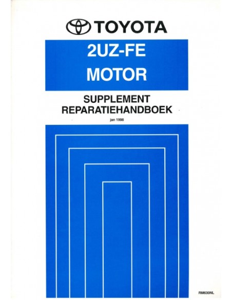 1998 TOYOTA LAND CRUISER 2UZ-FE MOTOR WERKSTATTHANDBUCH NIEDERLÄNDISCH