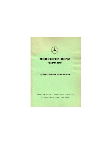1956 MERCEDES BENZ 190 INSTRUCTIEBOEKJE SPAANS