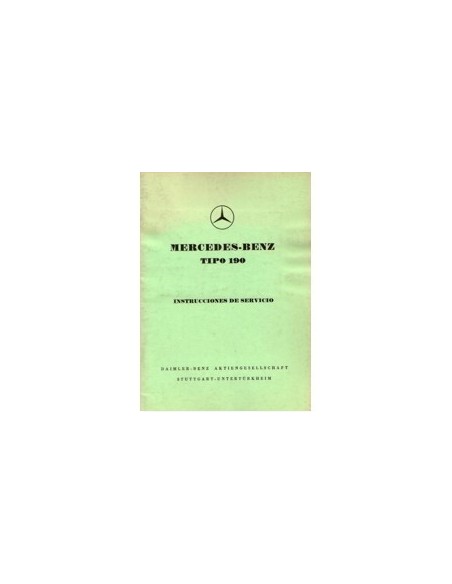 1956 MERCEDES BENZ 190 INSTRUCTIEBOEKJE SPAANS