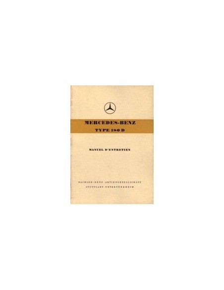 1957 MERCEDES BENZ 180 D INSTRUCTIEBOEKJE FRANS