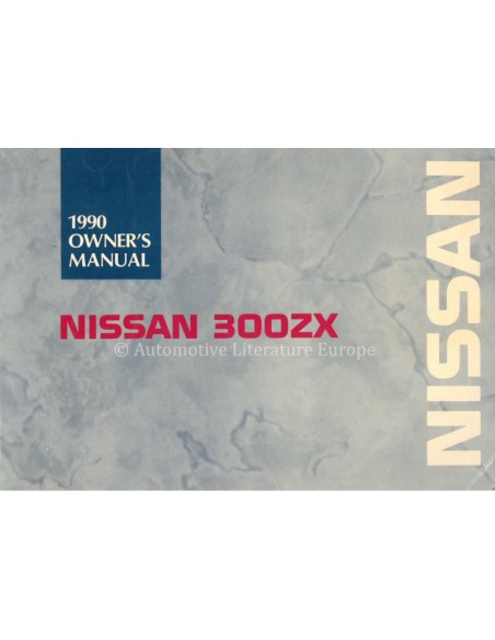 1990 NISSAN 300ZX OWNERS MANUAL ENGLISH