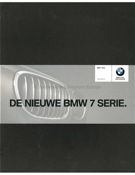 2012 BMW 7 SERIE BROCHURE NEDERLANDS