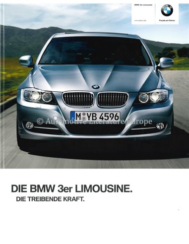 2009 BMW 3 SERIE SEDAN BROCHURE DUITS