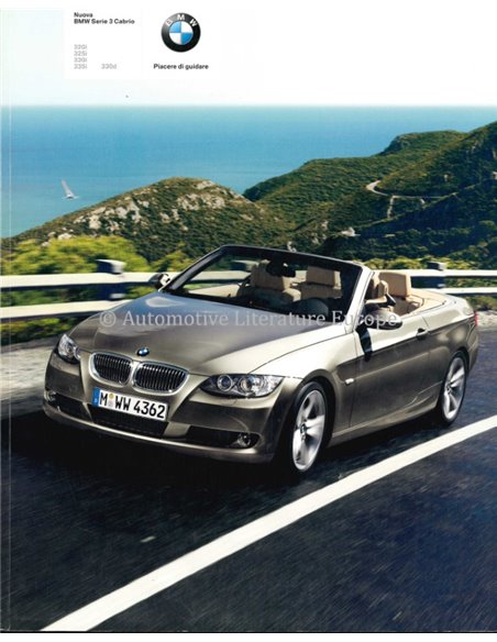2007 BMW 3 SERIE CABRIOLET BROCHURE ITALIAANS