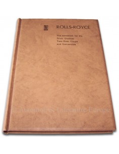1970 ROLLS ROYCE SILVER SHADOW INSTRUCTIEBOEKJE ENGELS