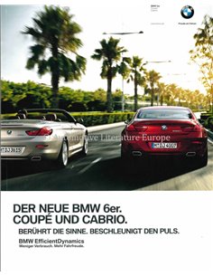 2011 BMW 6 SERIE BROCHURE DUITS