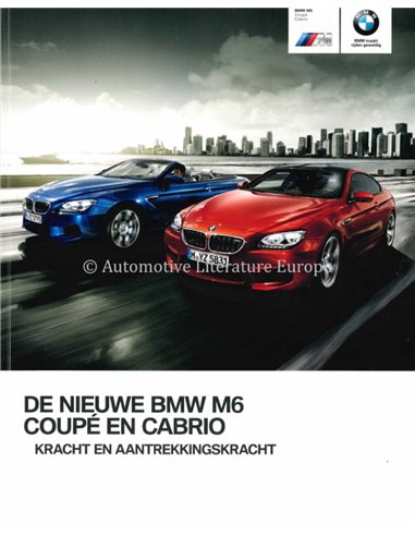 2012 BMW M6 BROCHURE DUTCH