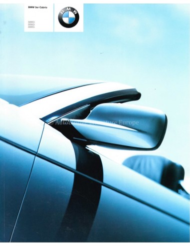 2001 BMW 3 SERIE CABRIO BROCHURE DUITS