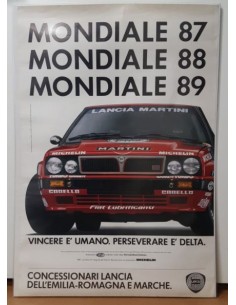MONDIALE 87 88 89 LANCIA DELTA MARTINI POSTER