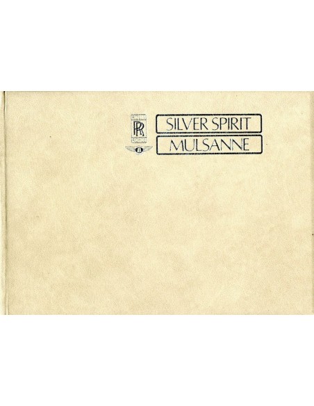 1980 ROLLS ROYCE SILVER SPIRIT INSTRUCTIEBOEKJE ENGELS