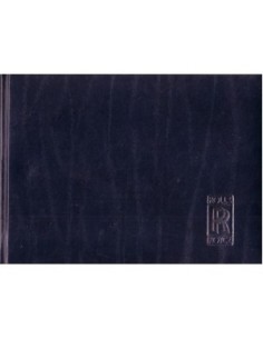 1993 ROLLS ROYCE SILVER SPIRIT III INSTRUCTIEBOEKJE ENGELS