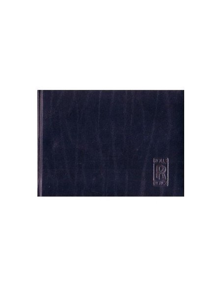 1993 ROLLS ROYCE SILVER SPIRIT III INSTRUCTIEBOEKJE ENGELS