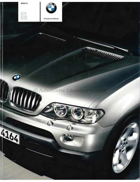 2004 BMW X5 BROCHURE DUITS