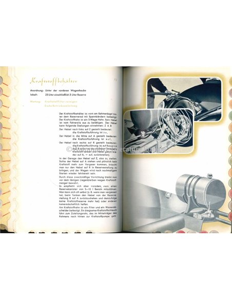 1938 KDF WAGEN BETRIEBSANLEITUNG DEUTCH