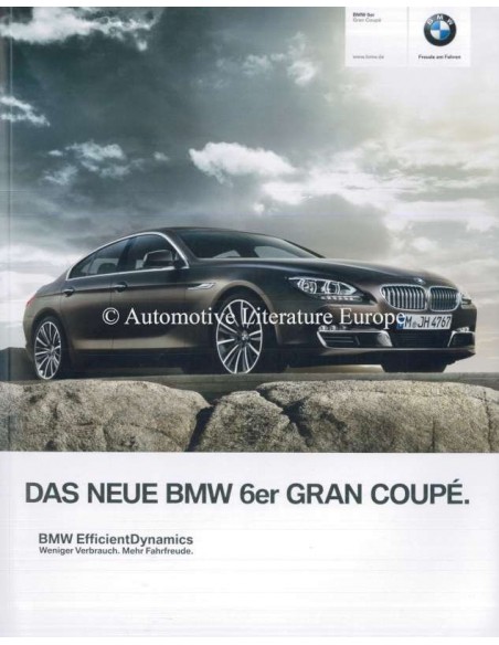 2012 BMW 6 SERIE GRAN COUPÉ BROCHURE DUITS