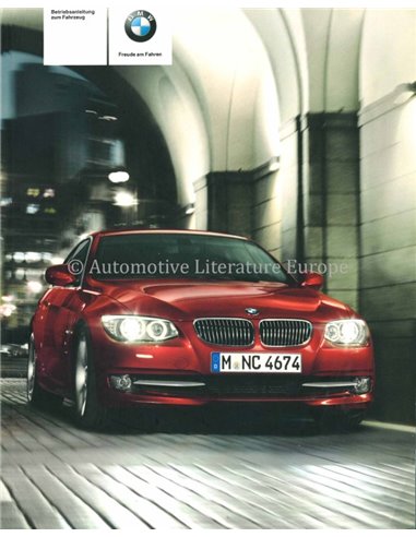 2010 BMW 3 SERIES COUPÉ CONVERTIBLE OWNERS MANUAL GERMAN