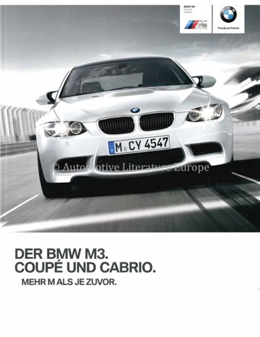 2012 BMW M3 COUPE | CABRIO PROSPEKT DEUTSCH