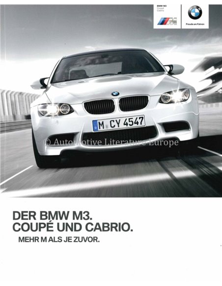 2012 BMW M3 COUPE | CABRIOLET BROCHURE DUITS