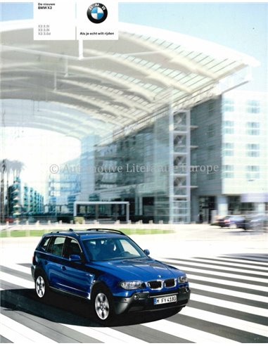 2003 BMW X3 BROCHURE NIEDERLANDISCH