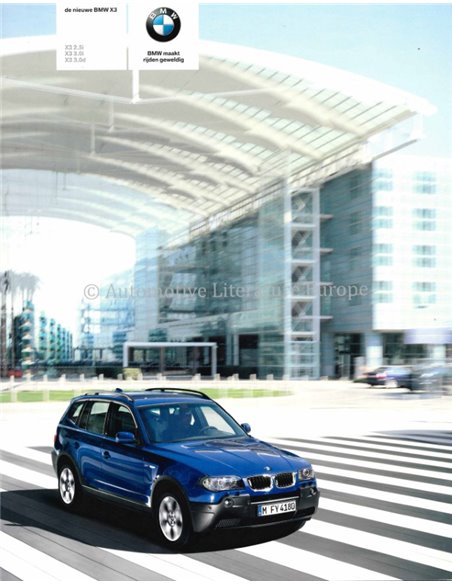 2003 BMW X3 BROCHURE NEDERLANDS
