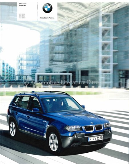 2003 BMW X3 BROCHURE DEUTSCH