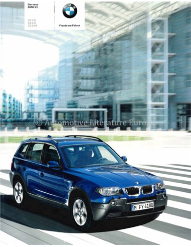 2004 BMW X3 PROSPEKT DEUTSCH