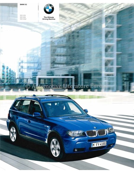 2005 BMW X3 BROCHURE ENGLISCH