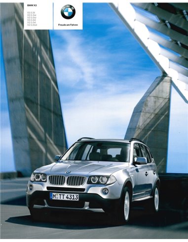2008 BMW X3 BROCHURE DUITS