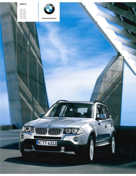2008 BMW X3 BROCHURE DUITS