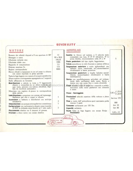 1949 FERRARI 166 INTER PROSPEKT ITALANISCH