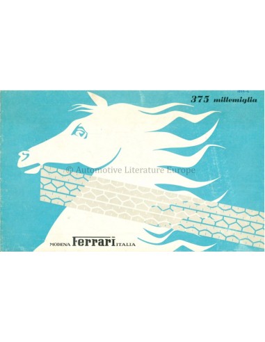 1953 FERRARI 375 MILLEMIGLIA BROCHURE...