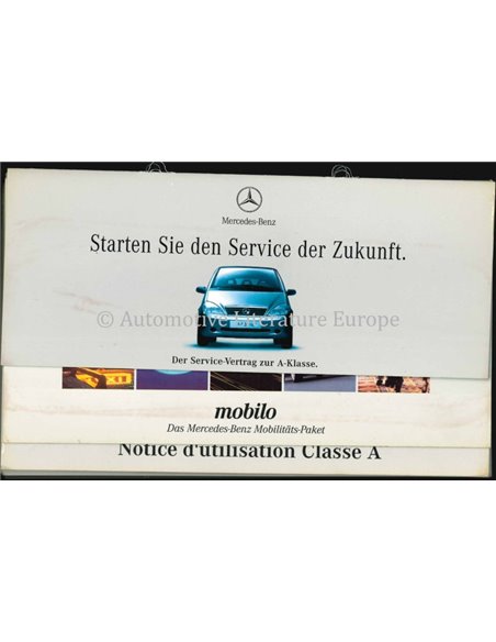 2000 MERCEDES BENZ A KLASSE INSTRUCTIEBOEKJE NEDERLANDS