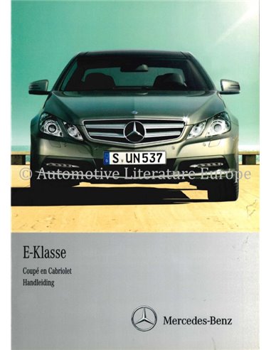 2011 MERCEDES BENZ E KLASSE INSTRUCTIEBOEKJE NEDERLANDS