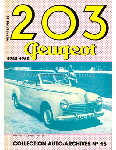 203 PEUGEOT 1948-1960 - BOOK