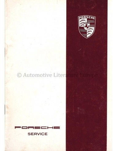 1977 PORSCHE SERVICE INSTRUCTIEBOEKJE