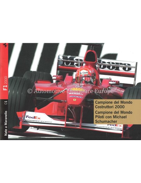 2002 FERRARI FORMULA UOMO PROSPEKT