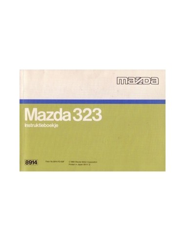1989 MAZDA 323 INSTRUCTIEBOEKJE NEDERLANDS FRANS