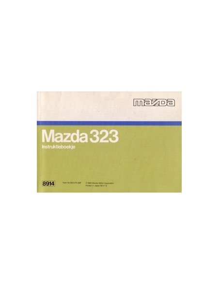 1989 MAZDA 323 INSTRUCTIEBOEKJE NEDERLANDS FRANS