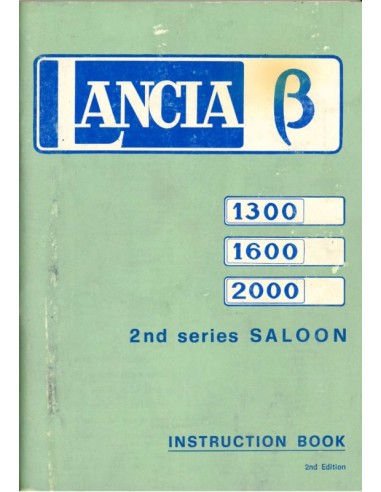 1976 LANCIA BETA SALOON OWNERS MANUAL...