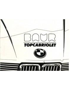 1984 BMW 3 SERIES BAUR TOPCABRIOLET BETRIEBSANLEITUNG