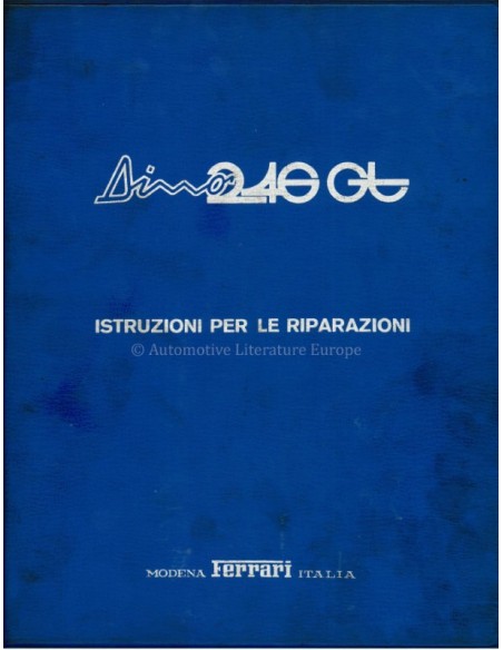 1975 FERRARI DINO 246 GT WORKSHOP MANUAL ITALIAN 71/75