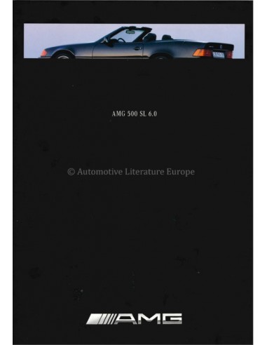 1990 MERCEDES BENZ 500 SL 6.0 AMG BROCHURE GERMAN