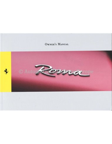 2020 FERRARI ROMA OWNERS MANUAL ENGLISH