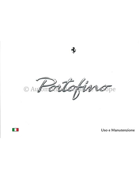 2017 FERRARI PORTOFINO INSTRUCTIEBOEKJE ITALIAANS