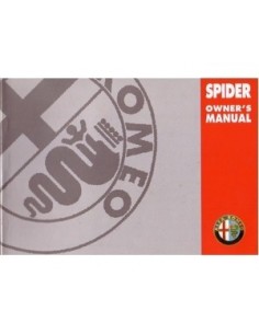 1998 ALFA ROMEO SPIDER INSTRUCTIEBOEKJE ENGELS