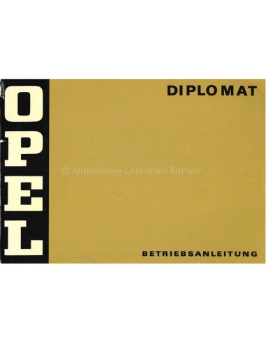 1974 OPEL DIPLOMAT OWNERS MANUAL GERMAN