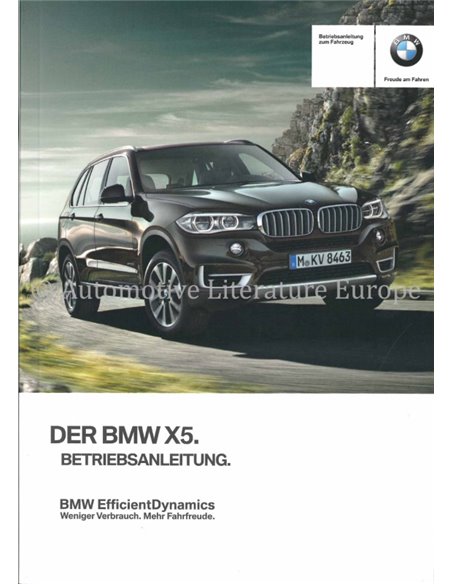 2016 BMW X5 EDRIVE INSTRUCTIEBOEKJE DUITS