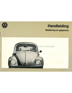 1974 VOLKSWAGEN KAFER 1200 1300 HANDBUCH NIEDERLÄNDISCH