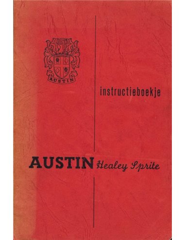1959 AUSTIN HEALEY SPRITE MK I OWNERS MANUAL DUTCH