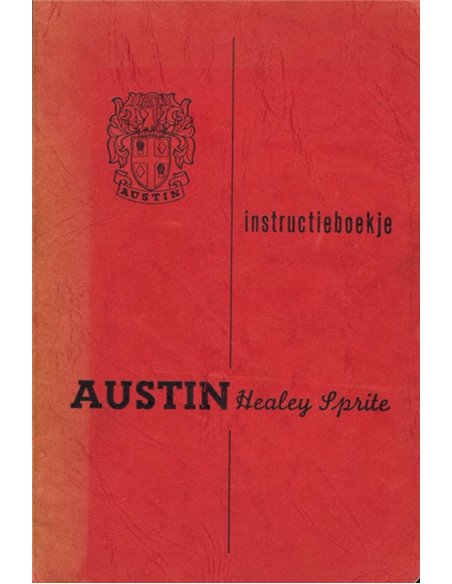 1959 AUSTIN HEALEY SPRITE MK I BETRIEBSANLEITUNG NIEDERLANDISCH